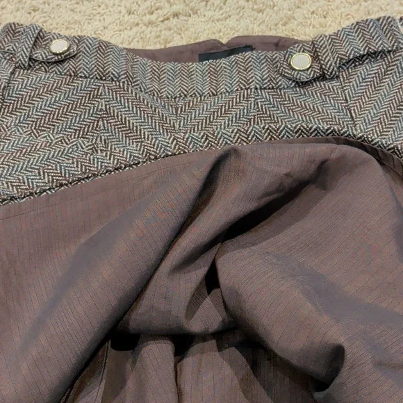 Emporio Armani Brown Herringbone Skirt 6 - Picture 5 of 5